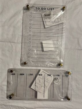 Clear Acrylic Wall To-Do List & Weekly Planner Set